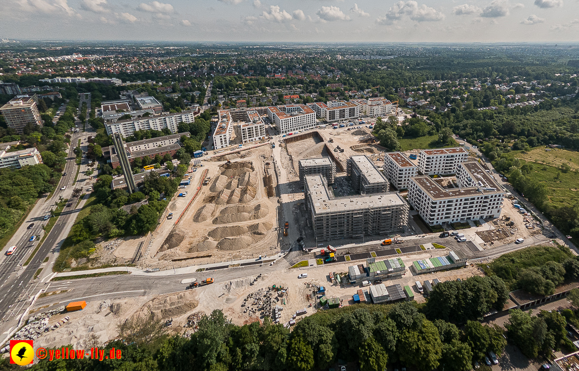 07.06.2023 - Aktuelle Luftbilder aus dem Alexisquartier und Pandion Verde in Neuperlach in München